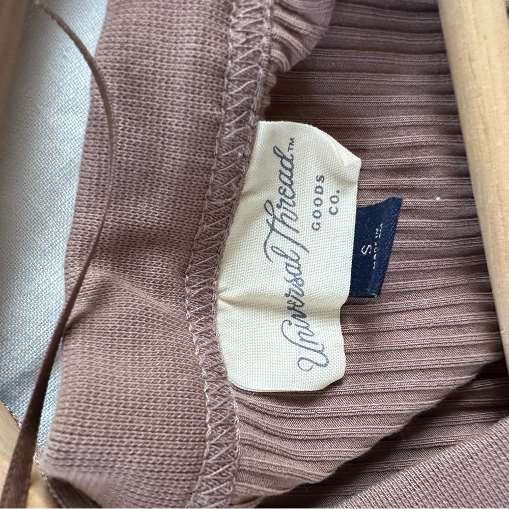 Fitted Light Brown Ribbed Dress - Picture 3 of 4